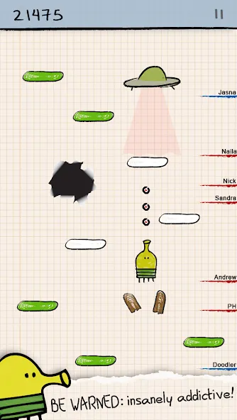 Doodle Jump MOD APK — Бессмертие и Все миры разблокированы — скриншот 1