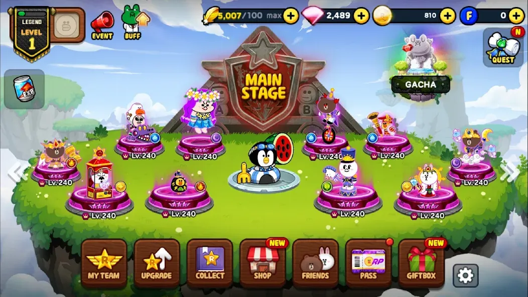 LINE Rangers: Brown-Cony Wars! Mod APK Много денег и бесконечные кристаллы — Скачать на Андроид — скриншот 2 LINE Rangers: Brown-Cony Wars! Mod APK Много денег и бесконечные кристаллы — Скачать на Андроид — скриншот 2