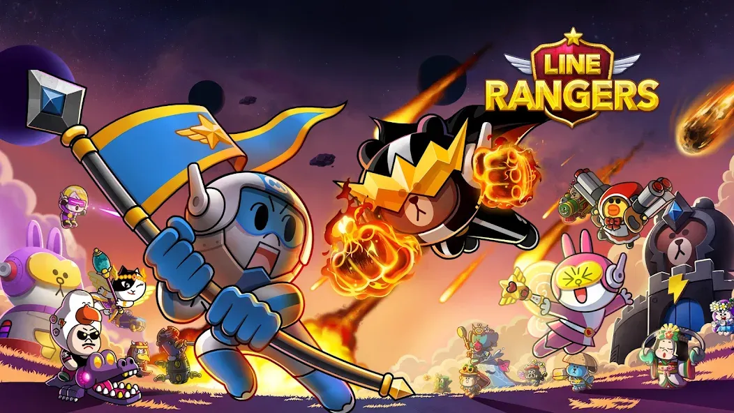LINE Rangers: Brown-Cony Wars! Mod APK Много денег и бесконечные кристаллы — Скачать на Андроид — скриншот 5