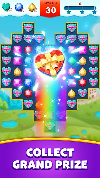 Скачать Jewels Legend - Match 3 Puzzle MOD APK — Много денег и жизней — скриншот 5
