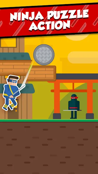 Скачать Mr Ninja - Slicey Puzzles — Много денег и без рекламы — скриншот 1