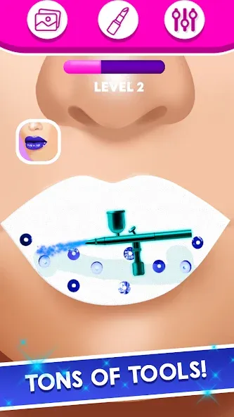 Скачать взлом Lip Art Makeup Beauty Game на Андроид — Все разблокировано — скриншот 4 Скачать взлом Lip Art Makeup Beauty Game на Андроид — Все разблокировано — скриншот 4