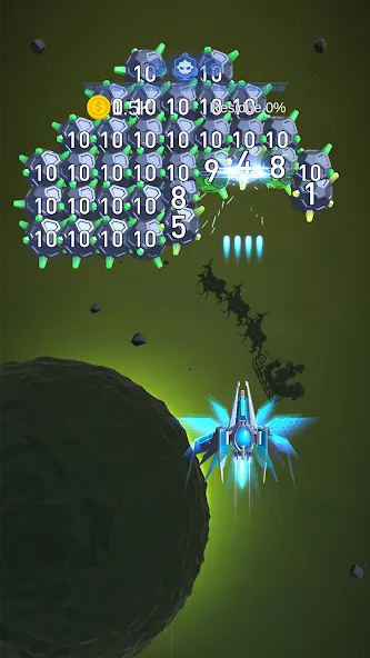 Dust Settle 3D - Galaxy Attack — Мод: Много денег и бесконечные патроны — скриншот 2