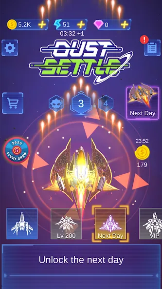 Dust Settle 3D - Galaxy Attack — Мод: Много денег и бесконечные патроны — скриншот 4