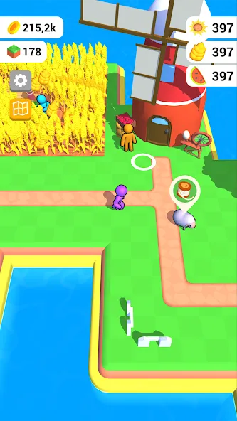Скачать Farm Land - Farming life game (Мод: Много денег) на Андроид — скриншот 1