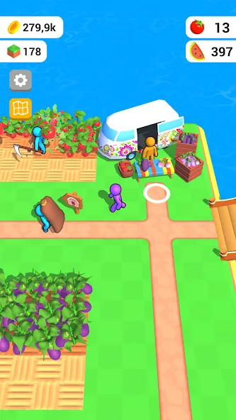 Скачать Farm Land - Farming life game (Мод: Много денег) на Андроид — скриншот 2