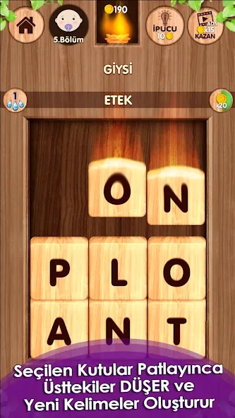 Düşen! Kelime Oyunu Mod APK Все уровни открыты — Скачать на Андроид — скриншот 2