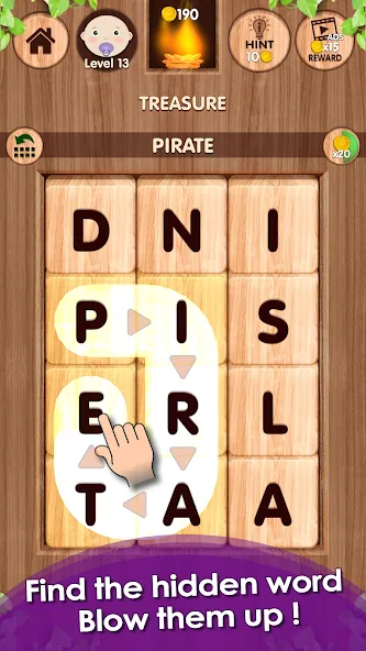 Скачать взлом Falling Word Games - Addictive на Андроид — Все слова разблокированы — скриншот 1