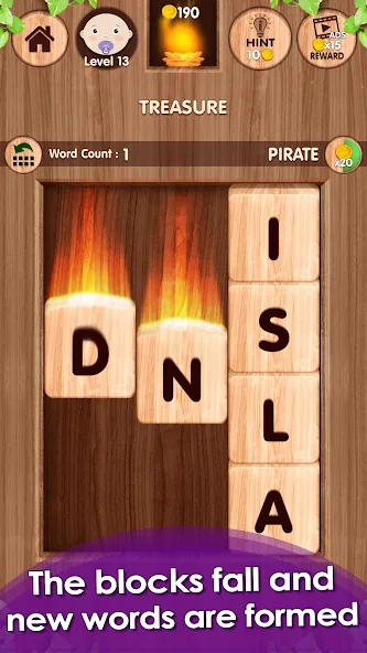 Скачать взлом Falling Word Games - Addictive на Андроид — Все слова разблокированы — скриншот 2