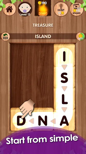 Скачать взлом Falling Word Games - Addictive на Андроид — Все слова разблокированы — скриншот 3