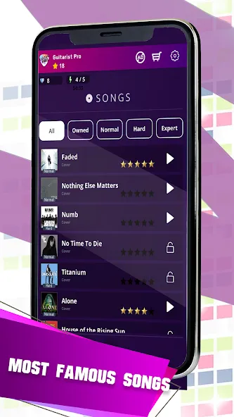 Guitarist 2: Guitar Music Game на Андроид — Мод Много денег — скриншот 2