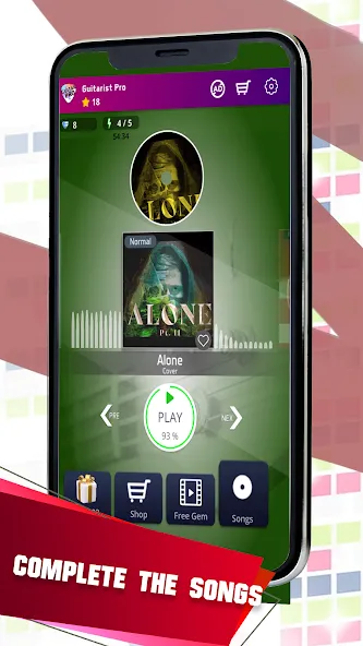 Guitarist 2: Guitar Music Game на Андроид — Мод Много денег — скриншот 4