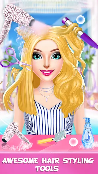Braided Hair Salon Girls Games — Взломанная версия (Все открыто) — скриншот 4 Braided Hair Salon Girls Games — Взломанная версия (Все открыто) — скриншот 4