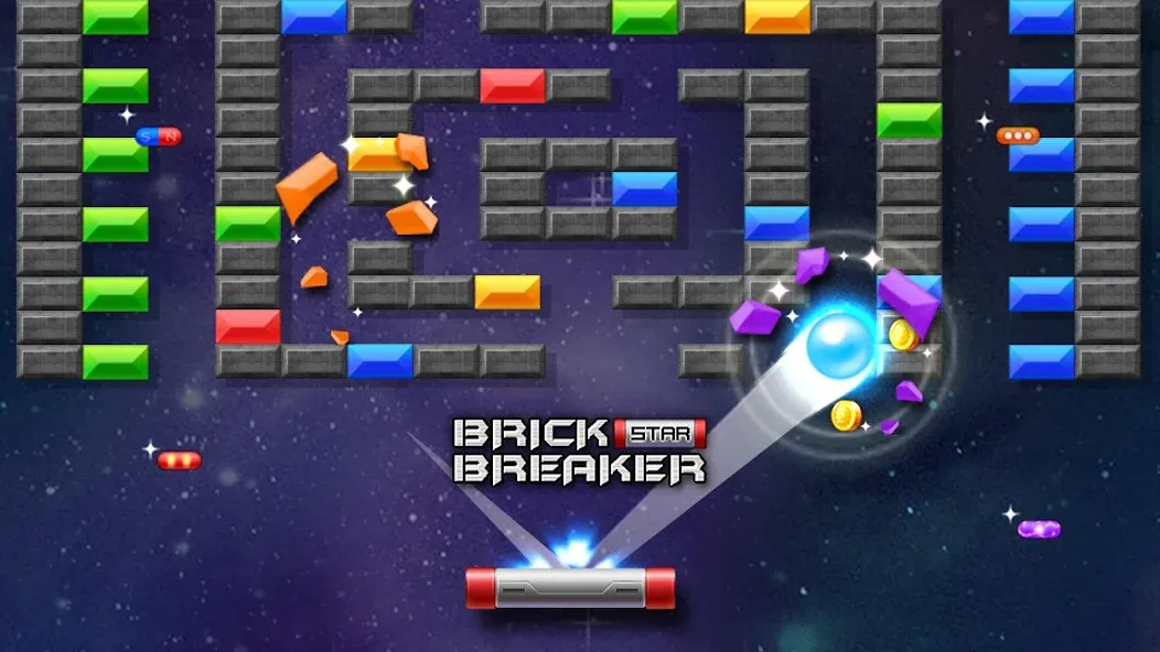 Взломанная Brick Breaker Star: Space King на Андроид — Много денег — скриншот 3