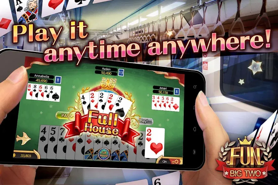Fun Big 2 Taiwan: Card Craze — Много денег — скриншот 3