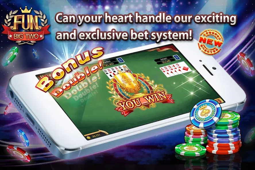 Fun Big 2 Taiwan: Card Craze — Много денег — скриншот 4