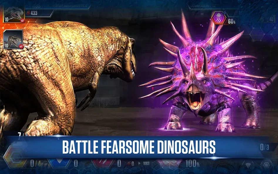 Скачать Jurassic World™: The Game с модом — Много денег и безлимитные ресурсы — скриншот 1