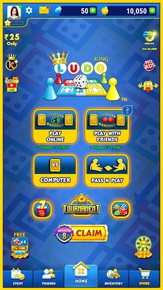 Скачать взломанную Ludo King — Много денег и все кубики разблокированы — скриншот 5