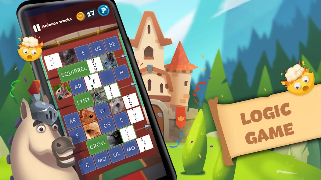 Скачать Word Logic - Brain Game Puzzle (Мод: Много денег и подсказок) на Андроид — скриншот 1