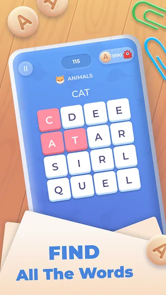 Word Wheel - Word Search — Взломанная версия (Много подсказок) — скриншот 2 Word Wheel - Word Search — Взломанная версия (Много подсказок) — скриншот 2