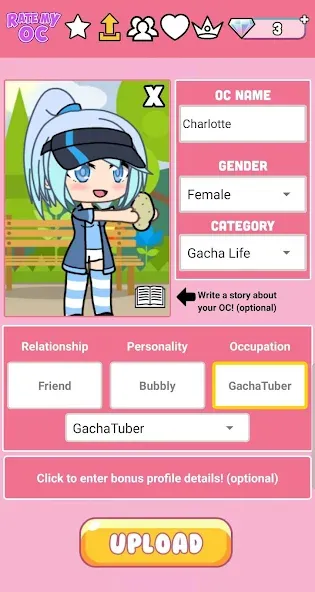 Rate My OC MOD APK на Android — Все разблокировано — скриншот 2