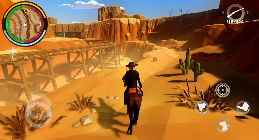West Cowboy Western Polygon (Мод Много денег) — скриншот 1