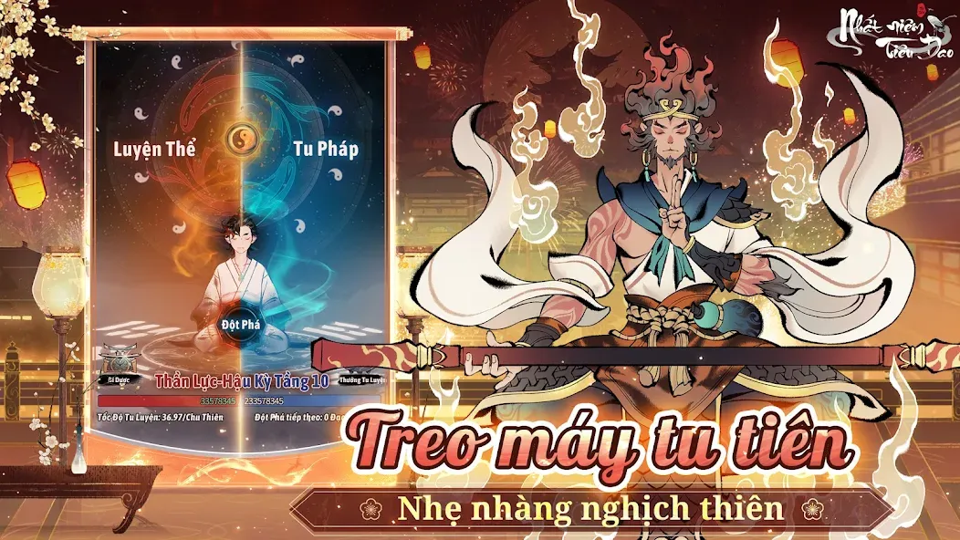 Nhất Niệm Tiêu Dao - Gzone MOD — Бессмертие и много ресурсов на Андроид — скриншот 3