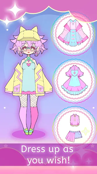 Moon's Closet dress up game — Мод: Все открыто — скриншот 2