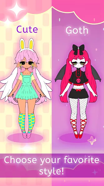 Moon's Closet dress up game — Мод: Все открыто — скриншот 3