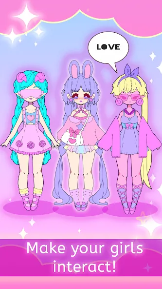 Moon's Closet dress up game — Мод: Все открыто — скриншот 5
