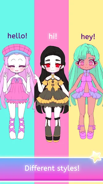 Скачать взломанную Mimistar dress up chibi doll — Все открыто — скриншот 2 Скачать взломанную Mimistar dress up chibi doll — Все открыто — скриншот 2