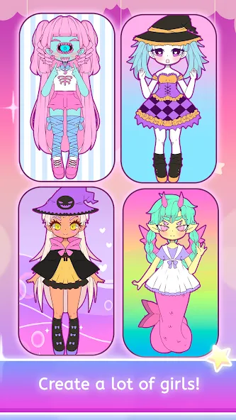 Скачать взломанную Mimistar dress up chibi doll — Все открыто — скриншот 4 Скачать взломанную Mimistar dress up chibi doll — Все открыто — скриншот 4