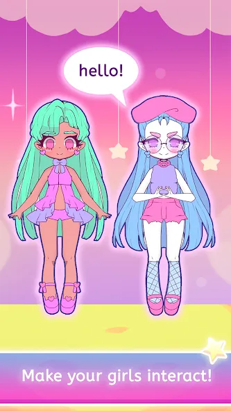 Скачать взломанную Mimistar dress up chibi doll — Все открыто — скриншот 5