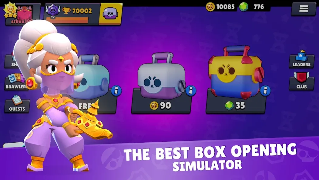 Star Box Simulator for BS — Взломанная версия (Много денег и кристаллов) — скриншот 1