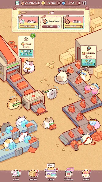 Взлом Hamster Bag Factory : Tycoon — Много денег — скриншот 5