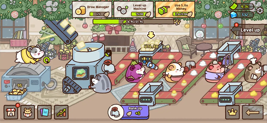 Скачать Hamster Cookie Factory (Мод: Много денег и без рекламы) на Андроид — скриншот 5
