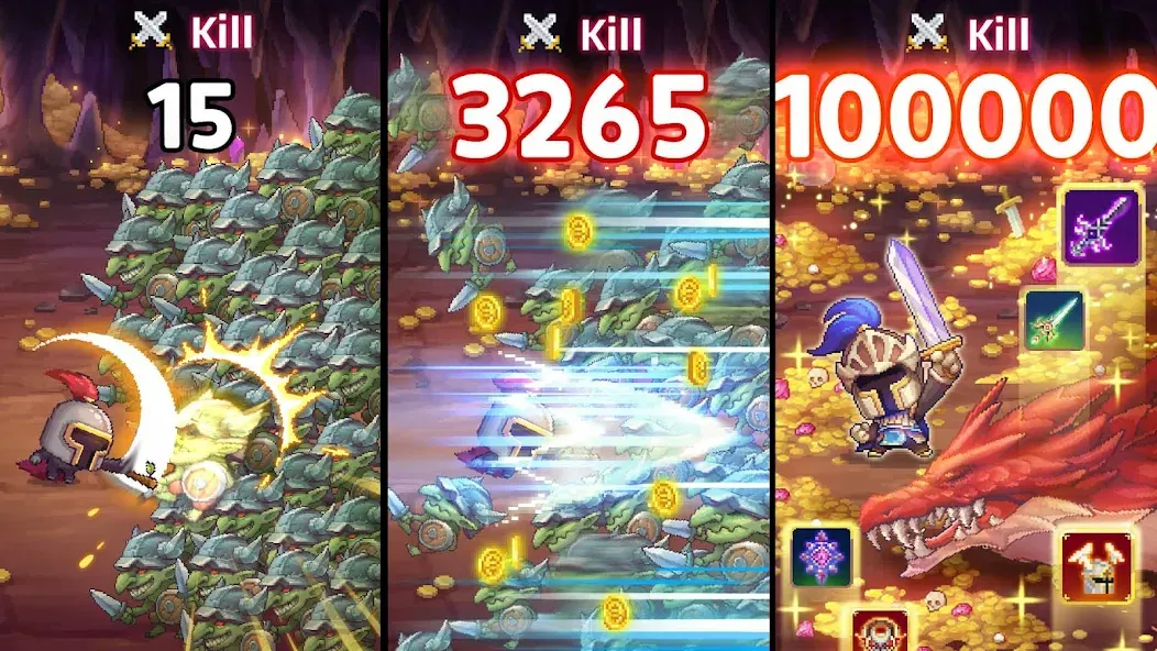 Retro Hero Mr Kim : Idle RPG Mod APK Много денег — Скачать на Андроид — скриншот 1