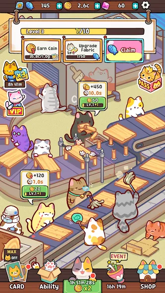 Скачать взлом Kitty Cat Tycoon на Андроид — Много денег — скриншот 5