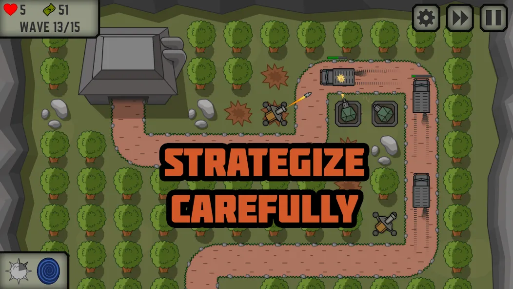 Взломанная Tactical War: Tower Defense на Андроид — Много денег и кристаллов — скриншот 1 Взломанная Tactical War: Tower Defense на Андроид — Много денег и кристаллов — скриншот 1