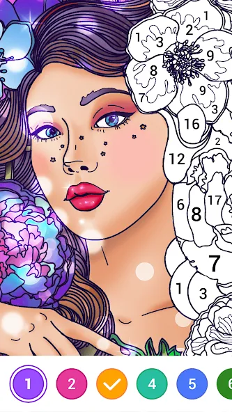 Скачать Magic Paint: Color by number с модом — Все цвета разблокированы — скриншот 1