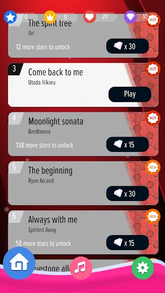 Скачать Piano Noir Ladybug Tiles 2 — Модификация Все песни разблокированы — скриншот 1