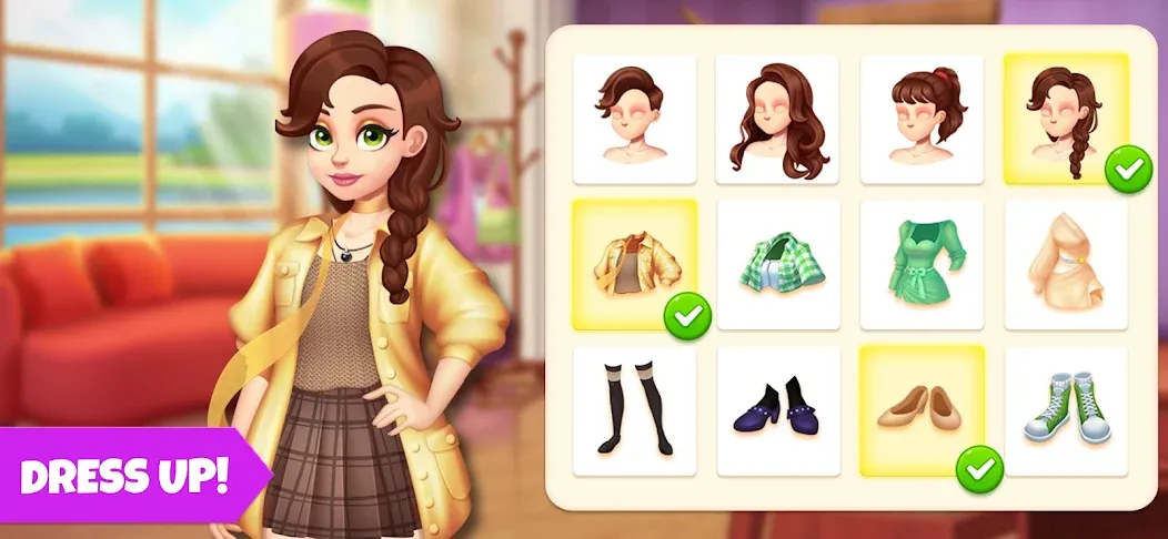 Makeover Blast: Dressup Salon MOD — Много денег и кристаллов на Андроид — скриншот 3