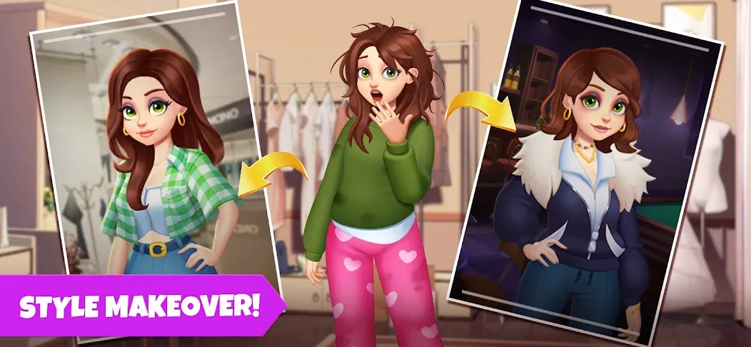 Makeover Blast: Dressup Salon MOD — Много денег и кристаллов на Андроид — скриншот 4