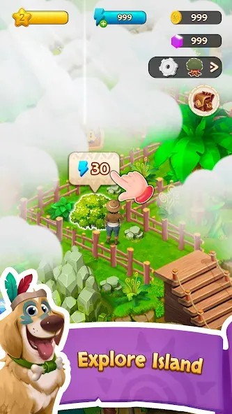 Island Adventure Jungle Blast (Мод Много денег и кристаллов) — скриншот 4 Island Adventure Jungle Blast (Мод Много денег и кристаллов) — скриншот 4
