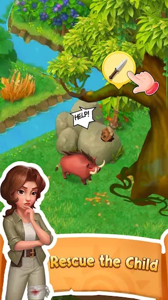 Island Adventure Jungle Blast (Мод Много денег и кристаллов) — скриншот 5