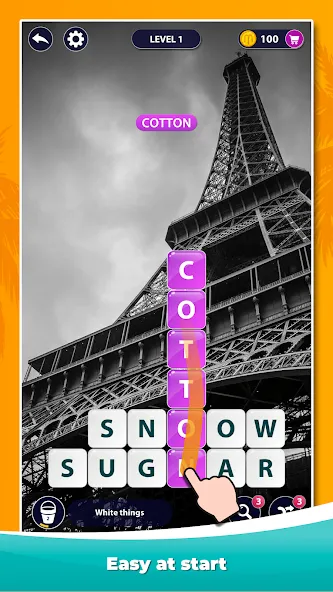 Word Surf - Word Game MOD APK на Android — Много денег и подсказок — скриншот 1