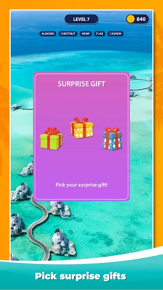 Word Surf - Word Game MOD APK на Android — Много денег и подсказок — скриншот 4