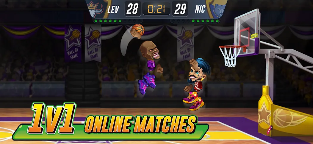 Basketball Arena: Online Game Mod APK Много денег — Скачать на Андроид — скриншот 1