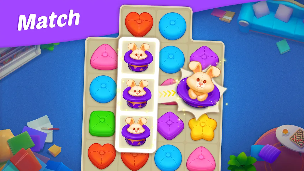 Matchington Mansion MOD — Много денег на Андроид — скриншот 5