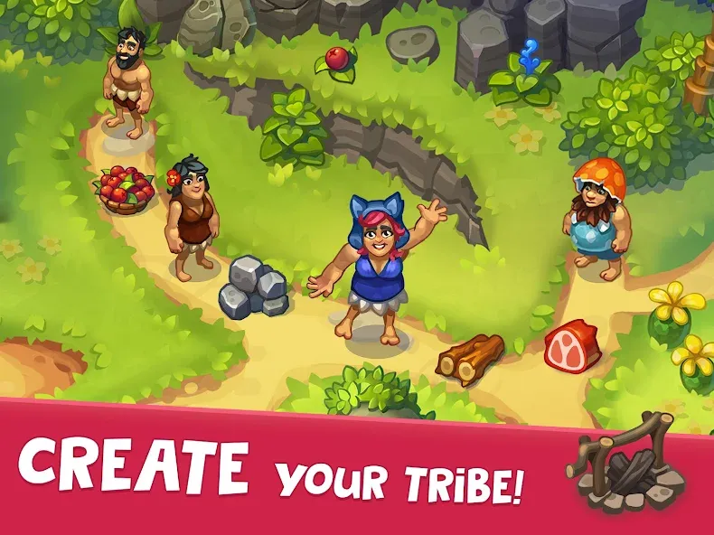 Скачать Tribe Dash - Time management (Мод: Много денег) на Андроид — скриншот 4